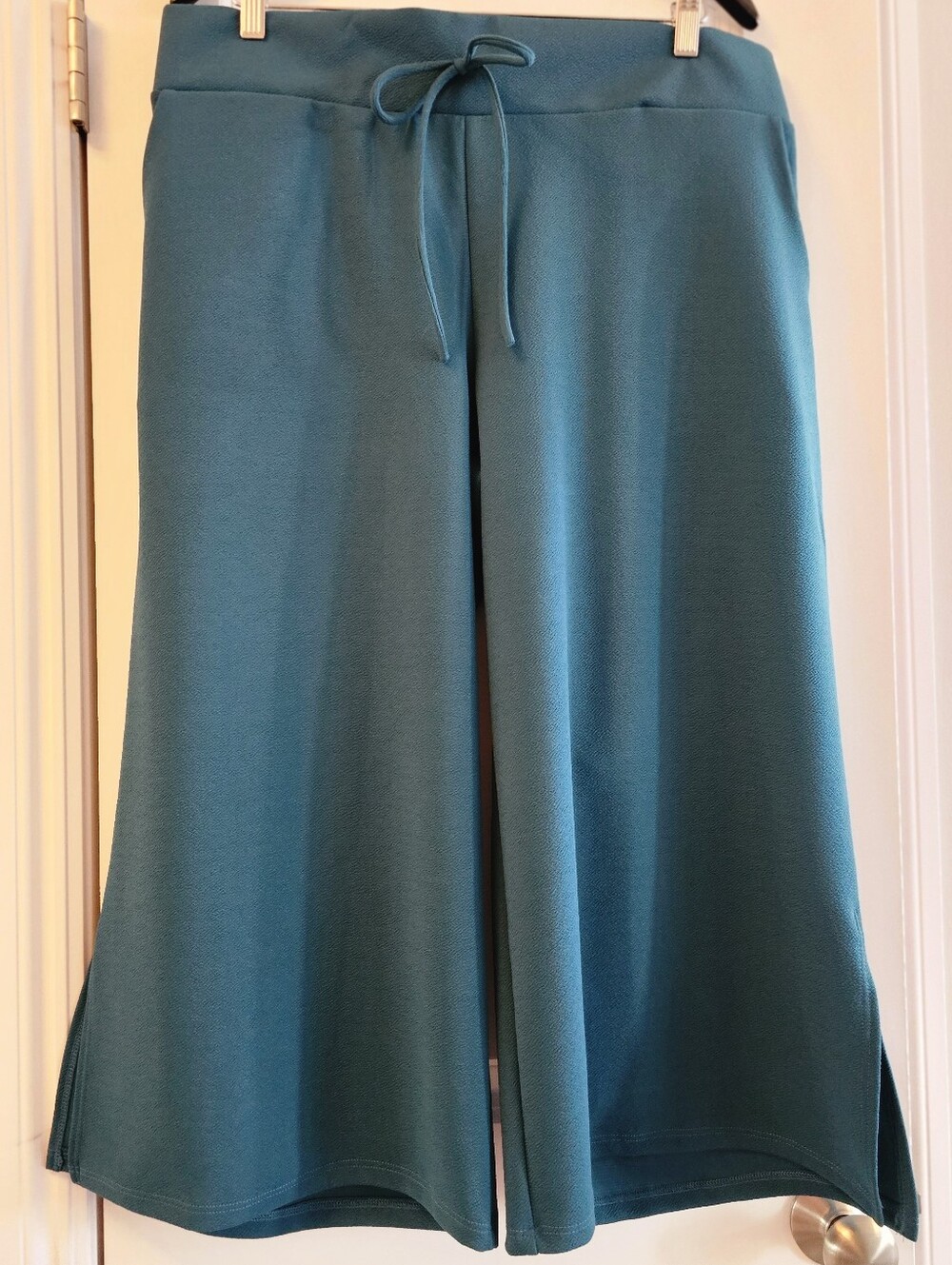 Nema Avenue Teal Wide-Leg Culotte Cropped Pant 2X